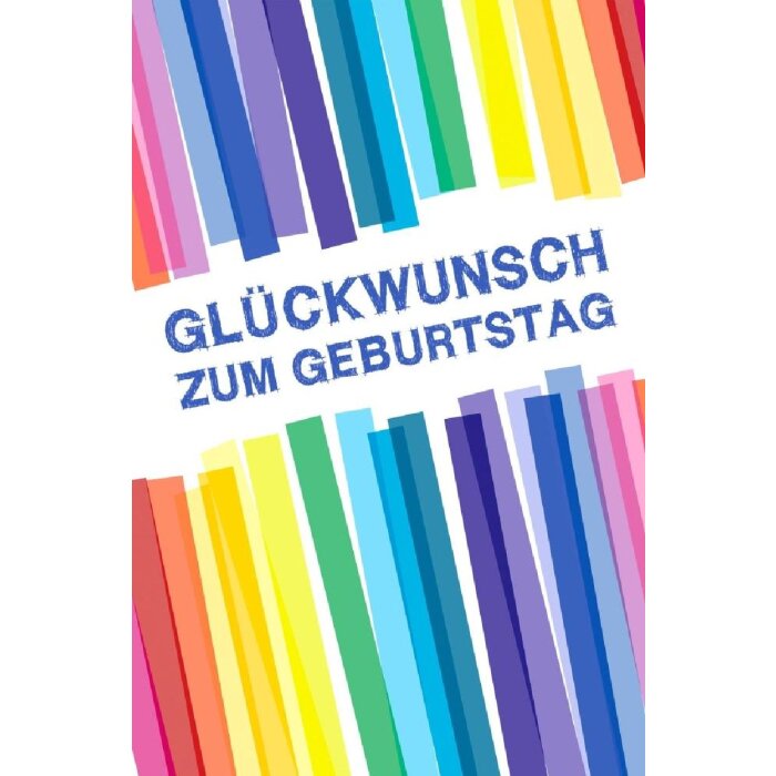 Artebene Karte Folie Glückwunsch Streifen bunt