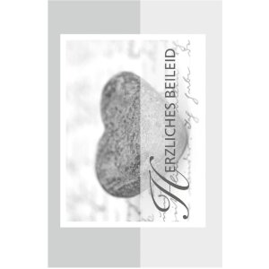 Artebene Karte Präge-Trauer-Herz-Beileid,...