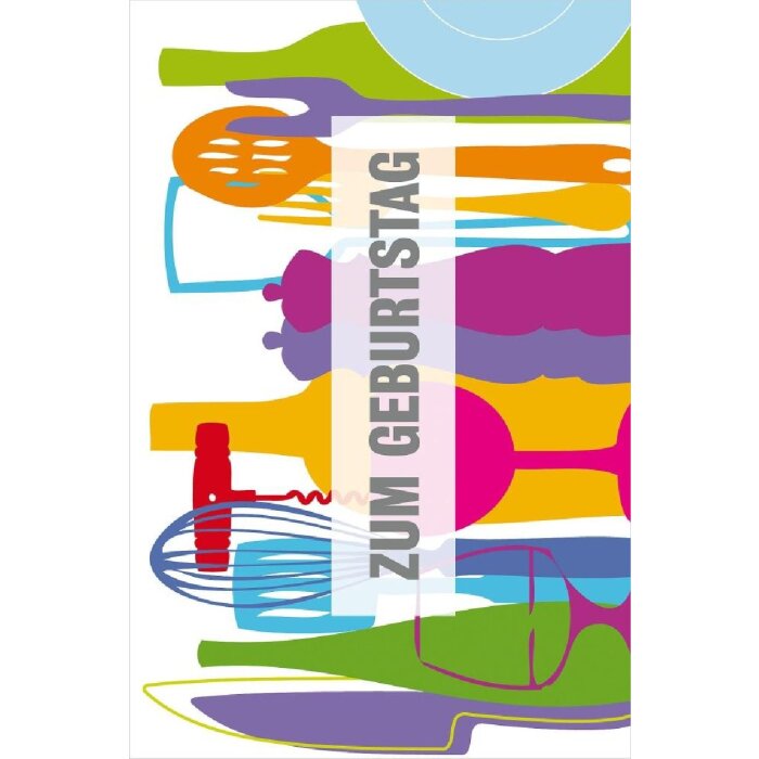 Artebene Karte Folie Geburtstag Kochen Weiß Einheitsgröße