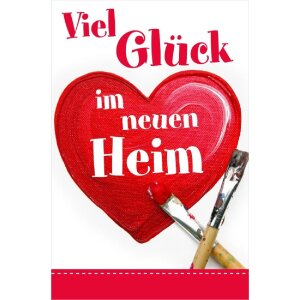 Artebene Karte Folie-Neues Heim-Herz-Pinsel