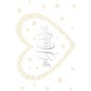 Artebene Karte Präge-Hochzeit-Herz, weiß, eine Größe
