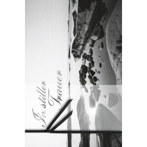 Artebene Karte Präge Trauer Meer Schleife...