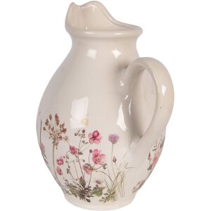 Cană decorativă Clayre & Eef bej roz 21x16x25 cm