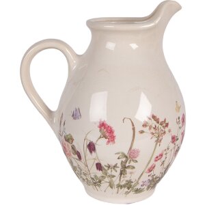 Cană decorativă Clayre & Eef bej roz 21x16x25 cm