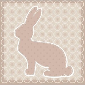 Artebene Papierservietten Hase taupe 33x33 cm