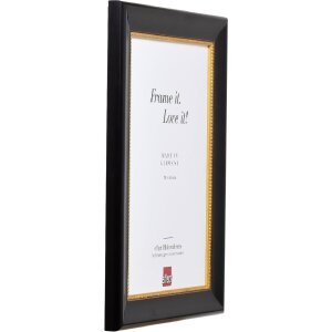 Râmă foto din lemn masiv Effect Profil 95 neagră 13x13 cm cu sticlă de muzeu