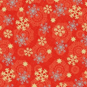 ARTEBENE Papier-Servietten Eisstern rot gold 33x33 cm 20...