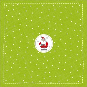 ARTEBENE Papier-Servietten Santa-Mini-grün 33x33 cm...