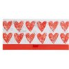 Artebene Geldumschlag Herzen-rot-silber 23x11cm