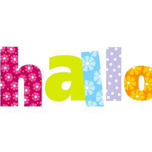 Artebene Karte Hallo Glitter 21x8 cm