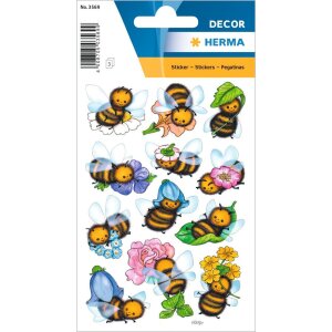 HERMA Sticker Schmucketiketten DECOR Lustige Bienen 8,4 x...