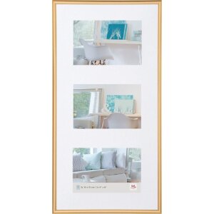 Walther New Lifestyle Galerierahmen 3 Fotos 10x15 cm Gold...