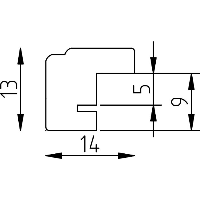 Ramă foto Profil 29 argint, 25x60 cm, cu sticlă acrilică