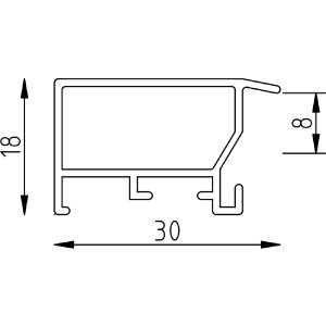 Rămășiță foto din aluminiu Profil S3 neagră 20x30 cm cu sticlă de muzeu