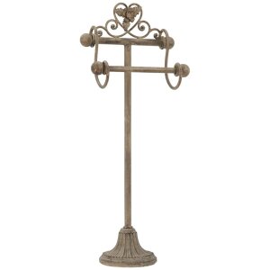 Clayre & Eef W4Y0100 Toilettenpapierhalter Eisen...