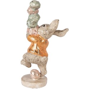 Șoarece cu ghețar decorativ Clayre & Eef, bej și portocaliu