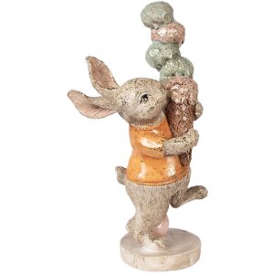 Șoarece cu ghețar decorativ Clayre & Eef, bej și portocaliu