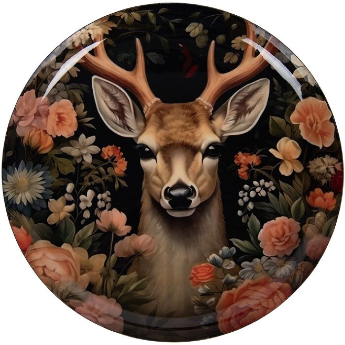 Clayre & Eef 66414 ramă decorativă negru-maro Ø 28 cm