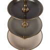 Clayre & Eef 66426 raft cu 3 etaje Ø 18x35 cm bej-aur fier