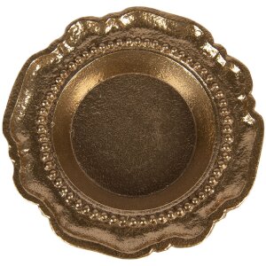 Clayre & Eef 6AL0080 Dekorative Schale Goldfarbig Ø 12 cm x 2 cm