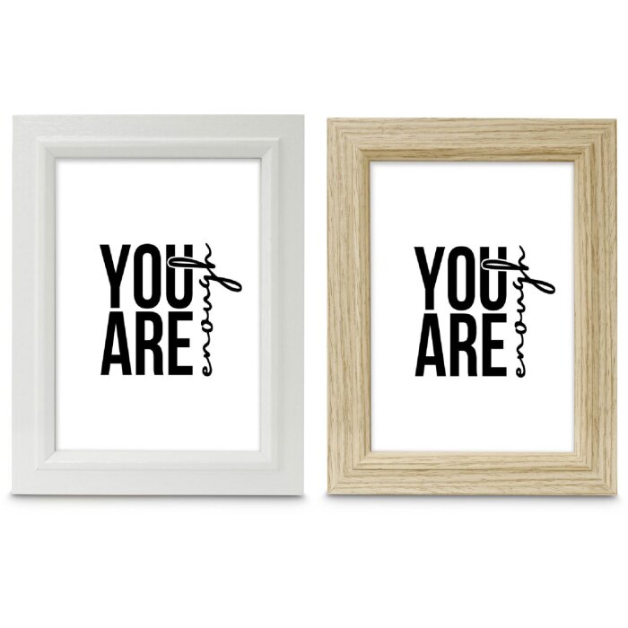 Ramă foto Hama Chic alb/stejar 10x15-20x30 cm cu sticlă antireflectantă