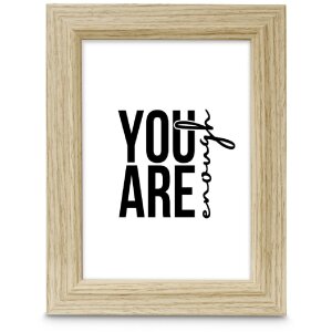 Ramă foto Hama Chic alb/stejar 10x15-20x30 cm cu sticlă antireflectantă