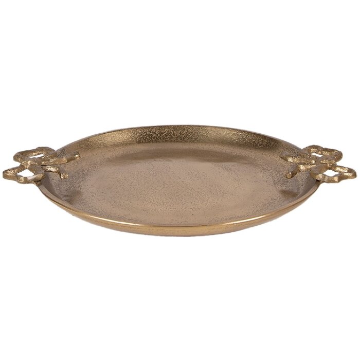 Șală decorativă Clayre & Eef 6AL0084 din aluminiu, 37x31x3 cm, aurie lucioasă