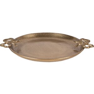 Șală decorativă Clayre & Eef 6AL0084 din aluminiu, 37x31x3 cm, aurie lucioasă