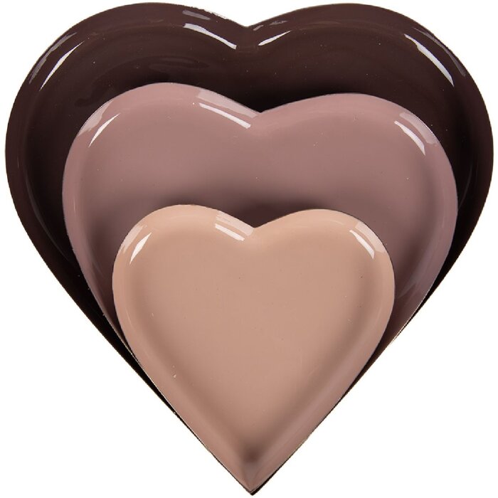 Clayre & Eef Set 3 Boluri Decorative Roz Ø 24/19/13 cm