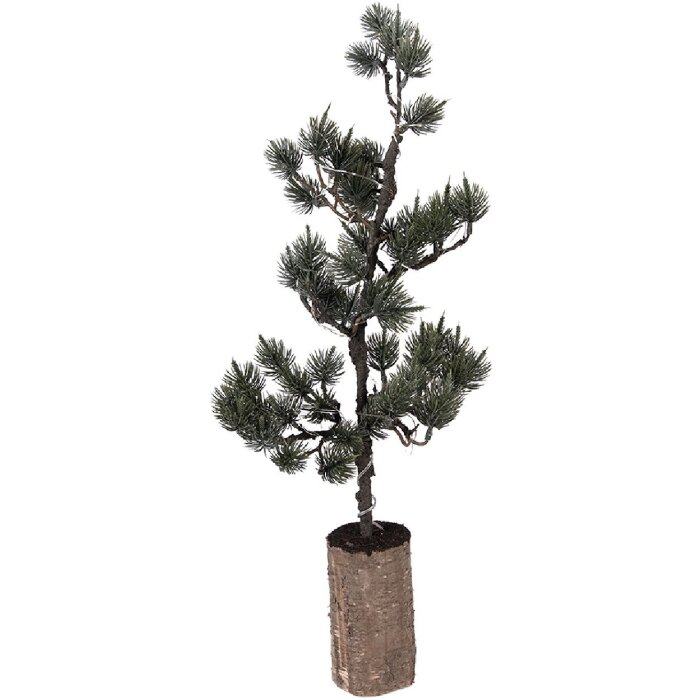 Clayre & Eef 50843 Dekoration Baum mit LED 20x17x60 cm Grün Braun