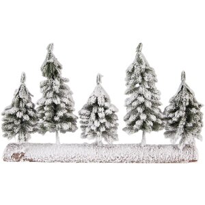 Clayre & Eef 66434 Weihnachtsbaum Dekoration 40x8x25 cm Weiß-Grün