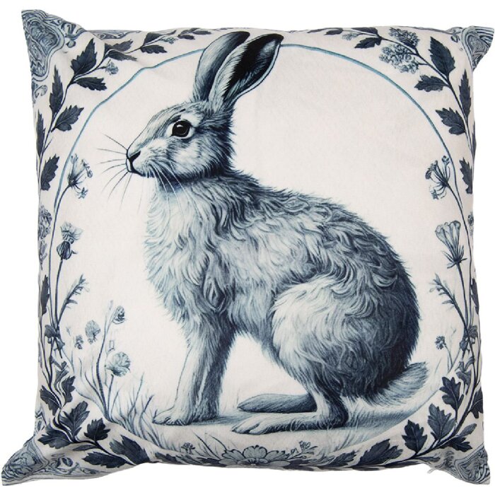 Clayre & Eef Husa pentru pernă 45x45 cm Bej cu accente verzi