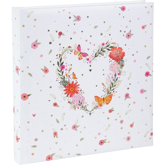 Album foto Goldbuch Floral Embrace 30x31 cm – 60 pagini cu pergamană, înveliș floral auric