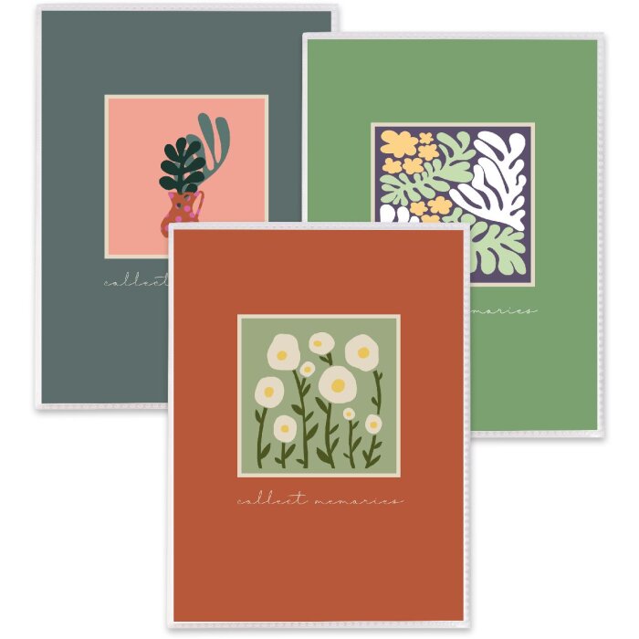 Album de inserție Aura – 32 de fotografii 10x15 cm, cu acoperiș softcover și design floral