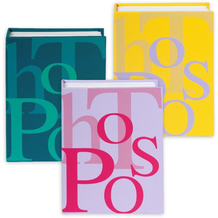 Goldbuch Einsteckalbum PHOTOS 10x15 cm für 100 Fotos Hardcover Typo Design