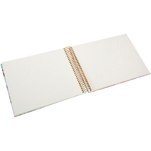 Album spiral Goldbuch Velvet Bloom 23x17 cm, hârtie albă cu relief aurit