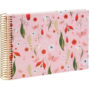 Album spiral Goldbuch Secret Garden roz 23x17 cm