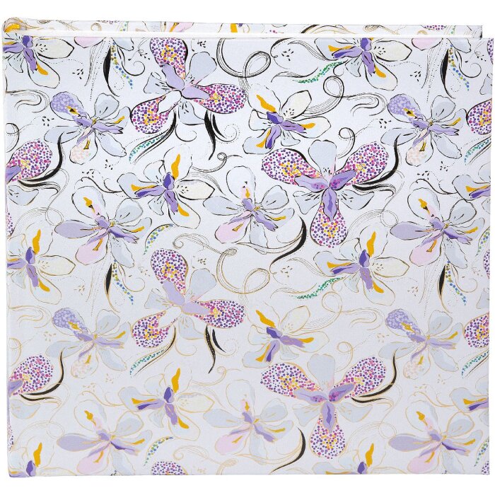 Album foto Goldbuch Orchid Mood White 25x25 cm cu pergamin și imprimeu aurit