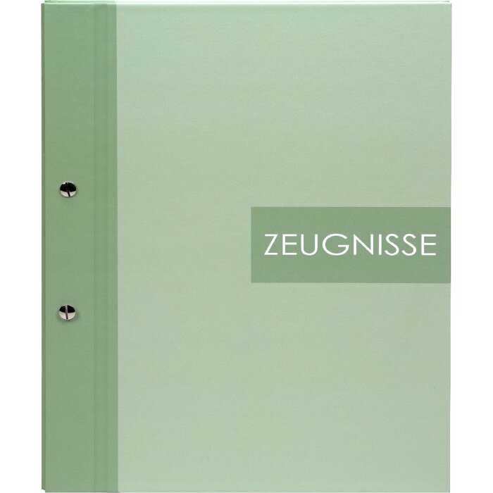 Mapă de documente Goldbuch Zweiklang matcha 24x31 cm cu 12 huse vizibile