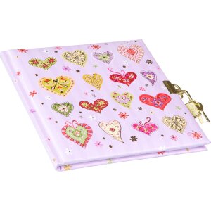 Ziară Goldbuch Sweet Beat 16,5 x 16,5 cm, cu prăjitură aurie și încuiere colorată