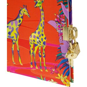 Caiet Goldbuch Wild Life Girafă, 16,5 x 16,5 cm, 96 pagini, imprimeu aurie