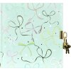 Carnet Goldbuch Ribboné taupe 16x16 cm – hârtie albă, imprimeu auriu, închidere coordonată