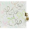 Tânăr Ribboné mint 16,5 x 16,5 cm, cu imprimeu auriu și închidere aurie/argintie