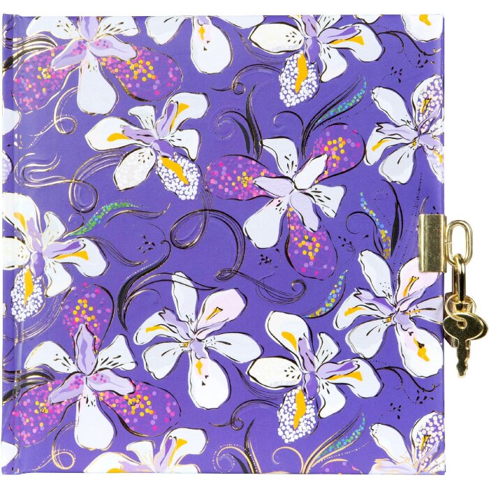 Jurnal Goldbuch Orchid Mood Purple 16x16 cm cu prețuire aurie