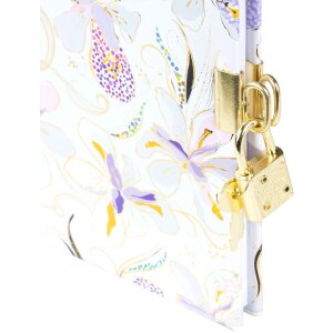 Agendă Goldbuch Orchid Mood White 16x16 cm cu imprimeu aur și mecanism de închidere