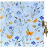 Caiet Goldbuch Secret Garden Blue 16,5 x 16,5 cm, 96 pagini, imprimeu auriu