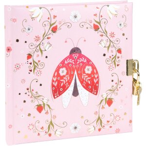 Jurnal Secret Garden cu ornamente de insecte, 16,5x16,5...