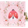 Jurnal Secret Garden cu ornamente de insecte, 16,5x16,5 cm, aur