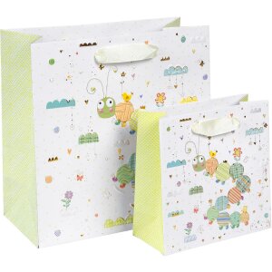 Geantă de cadou Goldbuch Little Loop 18x8 cm cu imprimeu aurit