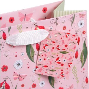 Țișoară de cadou Secret Garden roz 30x21 cm